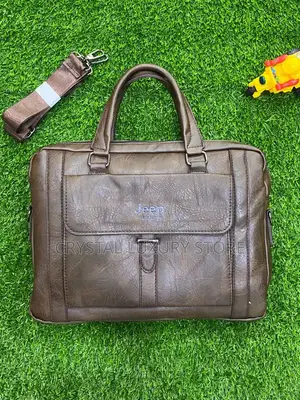 Jeep Quality Luxury Men Genuine Leather Laptop Bag