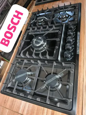 Original Bosch 90x60cm Built-in Black Stainless Steel Gas Cooker Hob
