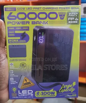 Remax 60000mah Fp-6 100w Led Fast Charging Power Bank