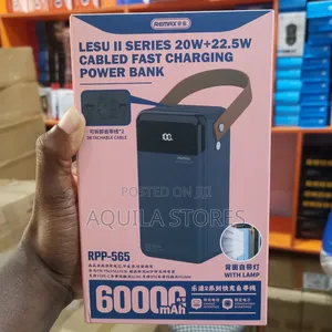 Remax 60000mah Rpp-565 Lesu Ii Series Cabled Fast Charging Power Bank