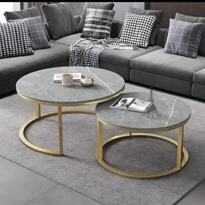 Faux Marble Twin Center Table