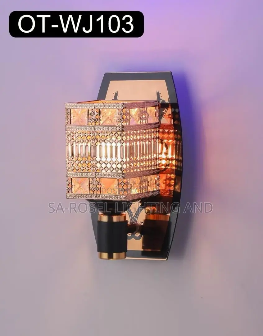 Crystal Mirror Wall Bracket Fitting With Bulb