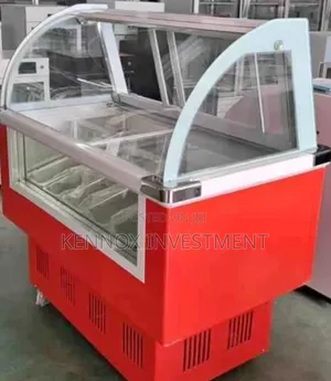 Electric Ice Cream Display Curved Glass Chiller (12pans)