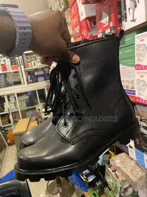 Men's Leather Military Tactical Combat High-Top Boots