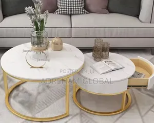 2in1 Marble Center Table With Drawer