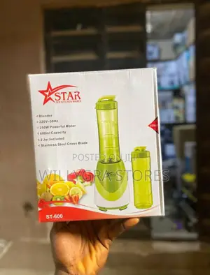 Star Tee Powerful Smoothie Blender, 250w, 2pics 600ml Jar,