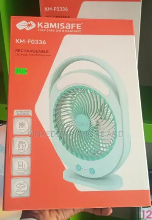 Air Cooling Rechargeable Fan With Led Light | 4500mah Battery