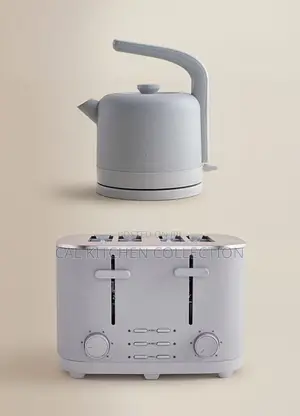 George Home Grey Concrete Kettle 4-Slice Toaster