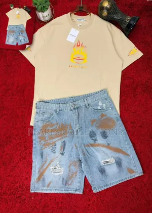 Blue Denim Trouser and White Designer Top