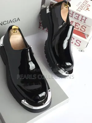Balenciaga Luxury Design Black/Silver Shoes