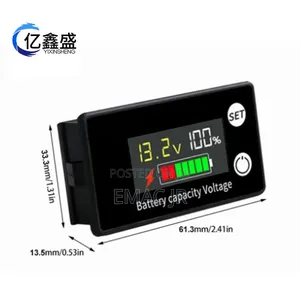 Digital Battery Capacity and Voltage Indicator.