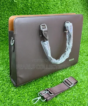 Men Office Leather Bags (Brown Color)