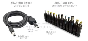 Laptop Power Plugs - 65 Watts - Usb-C Cable and Adaptor Set