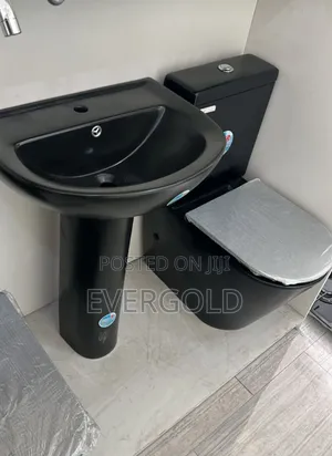 Black Water Closet With Washer Hand Basin Available