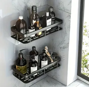 1-Tier Wall-Mounted Bathroom Shelf Rack