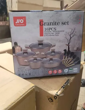 16pcs Granite Cookware Set