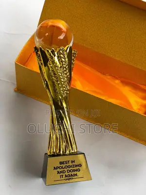 Gold Trophy Plaque678zz