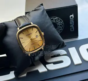 Casio Analog Leather Wristwatch