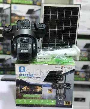 V380 Tri Lense PTZ Solar Camera