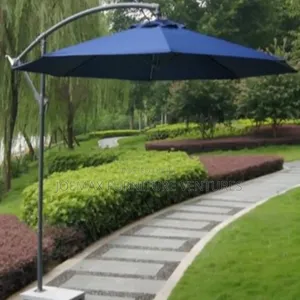 Outdoor Round Table With Sun Umbrella Different Colours.