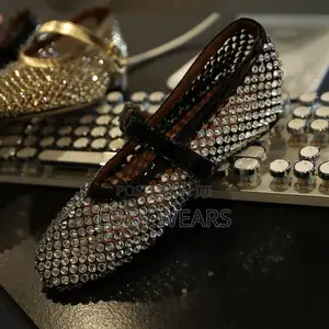 Mary Jane Rhinestone Hollow Ballet Shoe