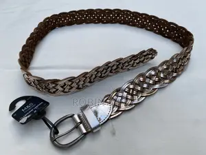 M and S Women Braided Genuine Leather Belt Size M