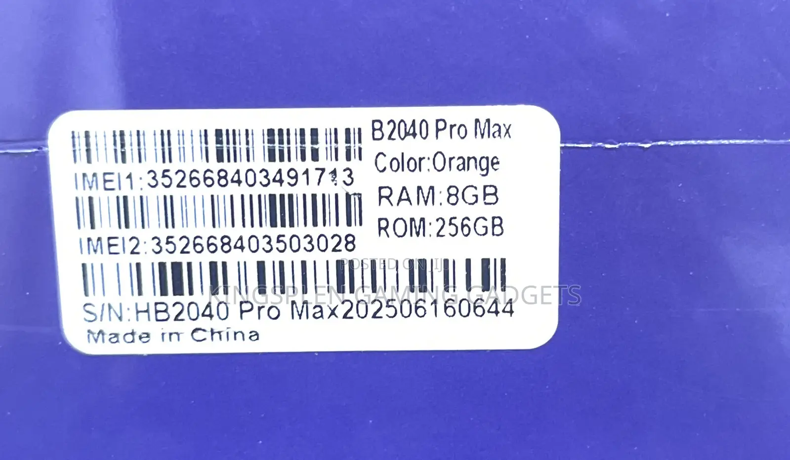 New Bebe B2040 Pro + 256 GB Yellow