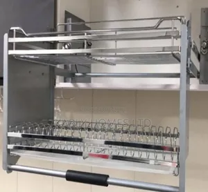 Stainless Hydraulic Pull-down Plate Rack – Smart & Convenient!