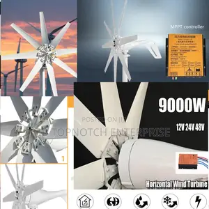 Blackouts? No Problem. Bills? None. Get 9000w 48v Horizontal Turbine