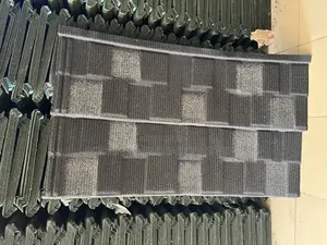 Quality Black With White Stone Patch Stone Coated Roofing Tiles