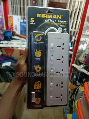 Original Firman Extension Socket (Heavy Duty) 5 Way Surge Protector