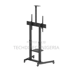 60"-100" Mobile Height-Adjustable Interactive Flat Panel and Tv Stand