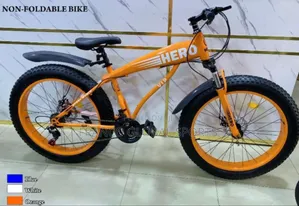 Hero Non-Foldable Fat Tyre Orange Mountain Bike