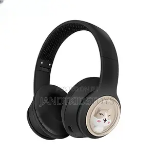 Stylish Black Wireless Cat Headphones for Kids – Akz-08 Model