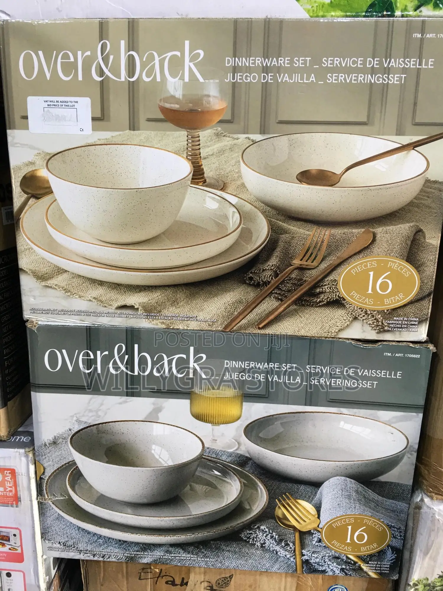 Over & Back 16 Piece Stoneware Dinnerware Set