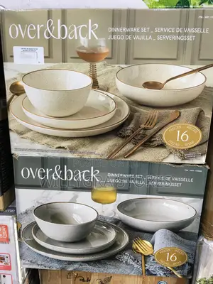 Over & Back 16 Piece Stoneware Dinnerware Set