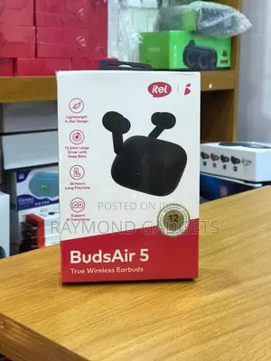 Itel Budsair 5 Tws Earbuds Deep Bass, 36h Playtime, Noise Cancel Black