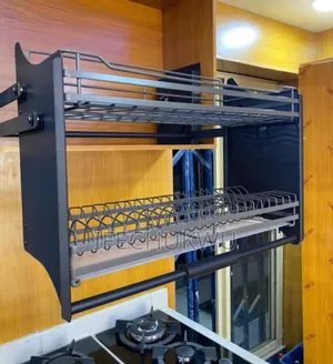 Original Quality Kitchen Rack Inbuilt Cabinet Pull Down Plate Rack Etc