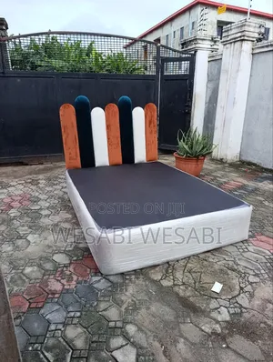 4.5 by 6 Coloured Padded Bedframe