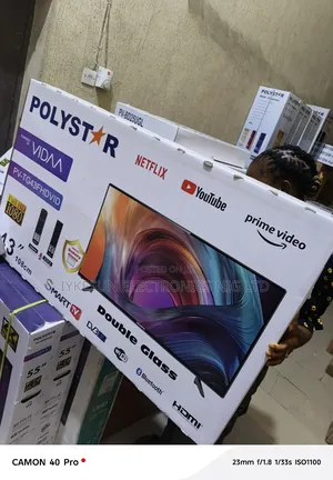 Original Polystar Tv 43" Full Hd Double Glass Smart Netflix Bluetooth