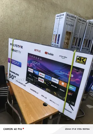 Original Polystar 2025 Model 50" Tv 4kltarhd Smart Netflix Bluetooth