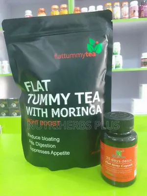 28 Days Flat Tummy Capsules+Flat Tummy Tea With Moringa: Weight Loss