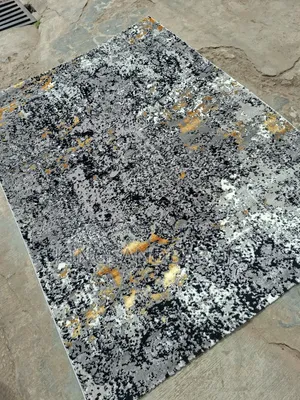 5x7fts Gray and Gold Turkey Center Rug