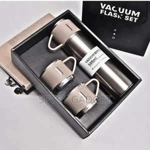 Vacuum Flask With 2 Cups Gift Set