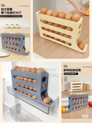 Slide Roll Egg Storage Rack (4 Layer Egg Rack)