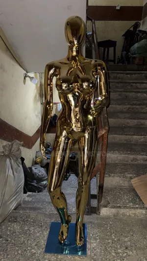 Size 12 Gold Chrome Female Faceless Mannequin
