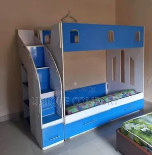 Top Quality 31⁄2 by 6 Colourful Bunk Bed With Side and Down Drawers