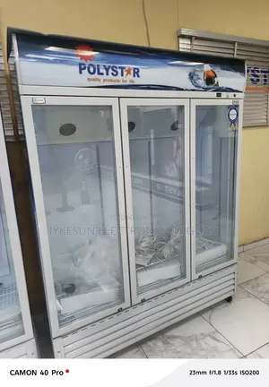 Original Polystar 3 Doors Showcase Fridge Glass (100%Copper)