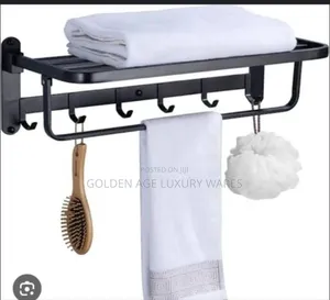 60cm Black Multiple Layer Towel Rack