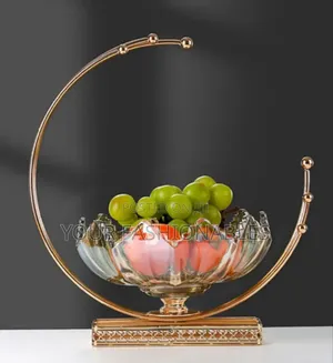 Luxury Gold Glass Stand ( Fruit Bowls or Decor)